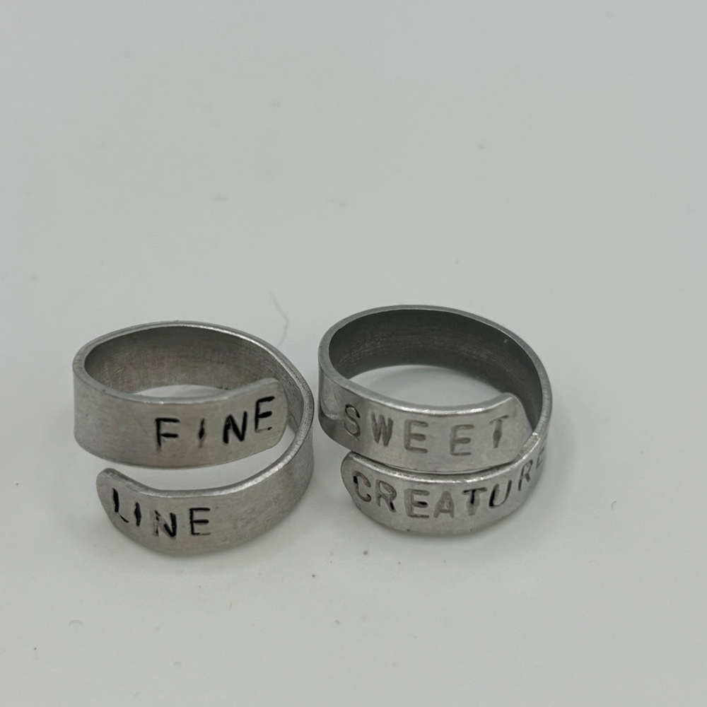 Harry styles fine line sweet creature spoon rings